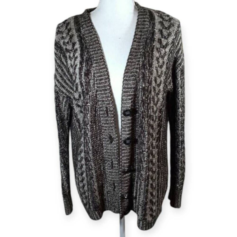 FOREVER 21 BLACK & CREAM CARDIGAN SZ.S EUC